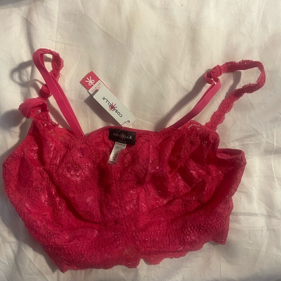 COPY - Cosabella Never Say Never Sweetie Lace Bralette: Raspberry - Picture 7 of 8